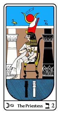 Egyptian Tarot Card Arcanum 2 – The High Priestess